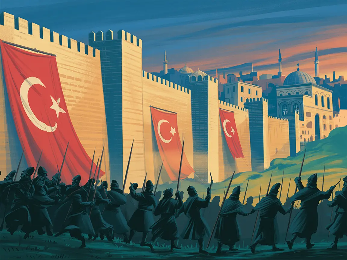1453 m. gegužės 29 d. Osmanų imperija užėmė Konstantinopolį, žymėdama Bizantijos imperijos pabaigą ir atverdama kelią Osmanų imperijos plėtrai į Europą.